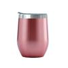 Custom 12oz Stainless Steel Double Layer Eggshell Insulated Vacuum Thermos Coffee Cup Outdoor Mini Egg Shaped Cup Mug with Lid