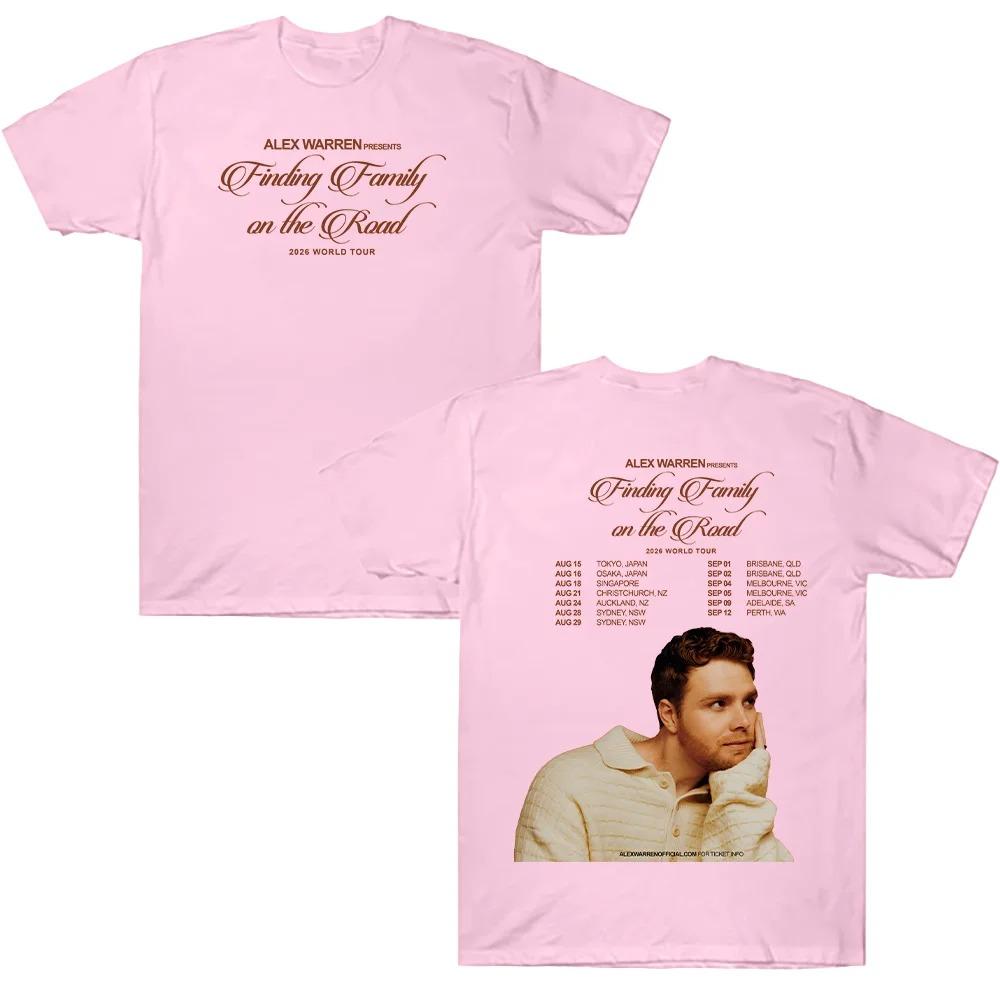 

Alex Warren World Tour 2026 T-shirts Finding Family on The Road Letter Print Clothing Fashion Design Y2K Cotton Tees Unisex Tees M