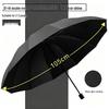 Extra-Large Folding Double Person Sunshade Umbrella with Black Glue Protection