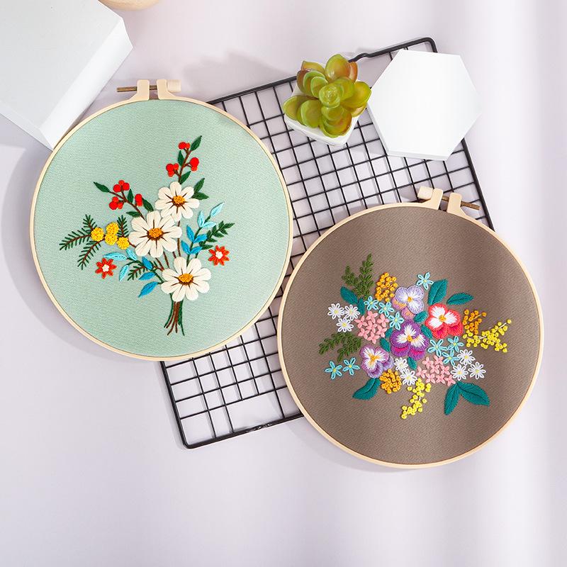 Diy Handmade Embroidery Material Package, Flowers And Plants, Autumn Love And Autumn Colors Are Gorgeous, European Style