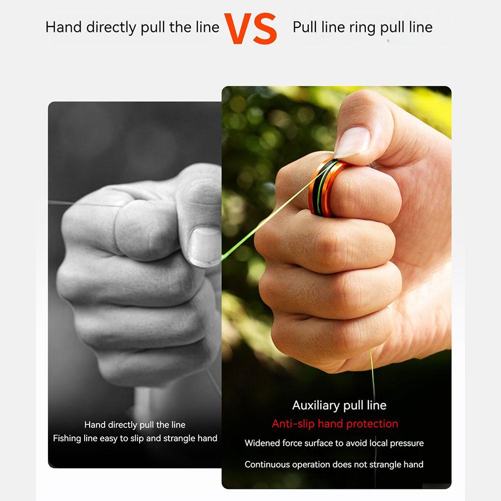 1/2Pcs Fishing Fast Line Puller Anti-Slip Cable Ring Portable Line Pull Loop Dragger Ring Protect Hands Leader Knot Fishing Tool