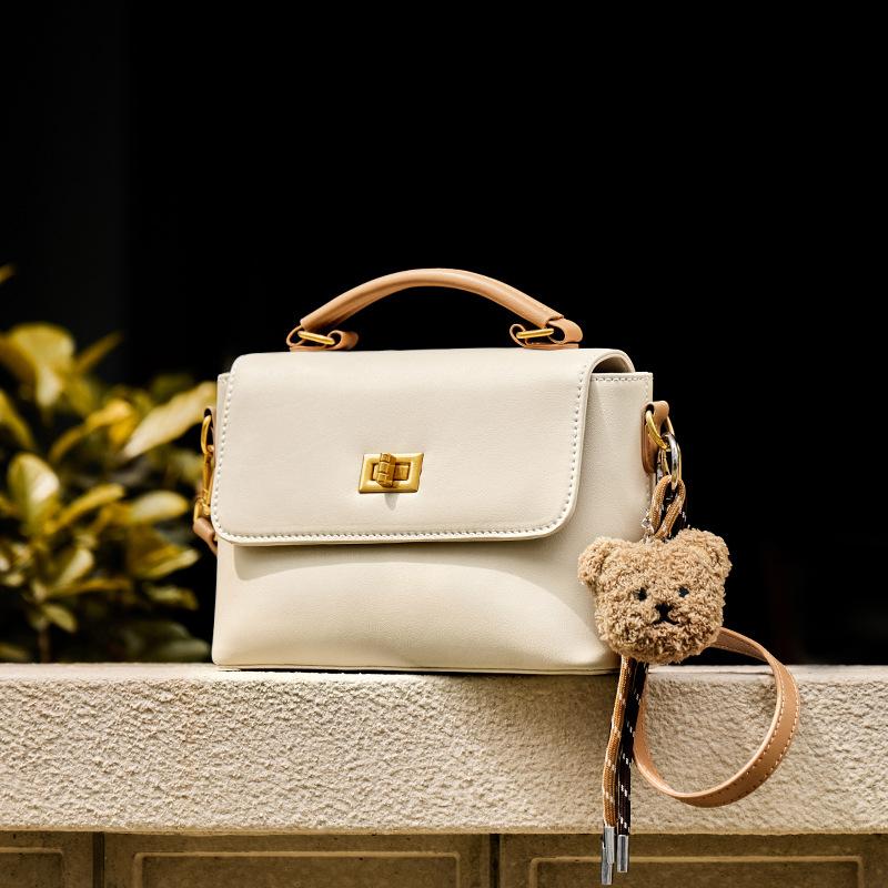 

2025 New Niche Soft Leather Texture Women s Handheld Small Square Bag High-end Versatile Large Capacity Shoulder Crossbody Bag Upper Length24/Lower Leng