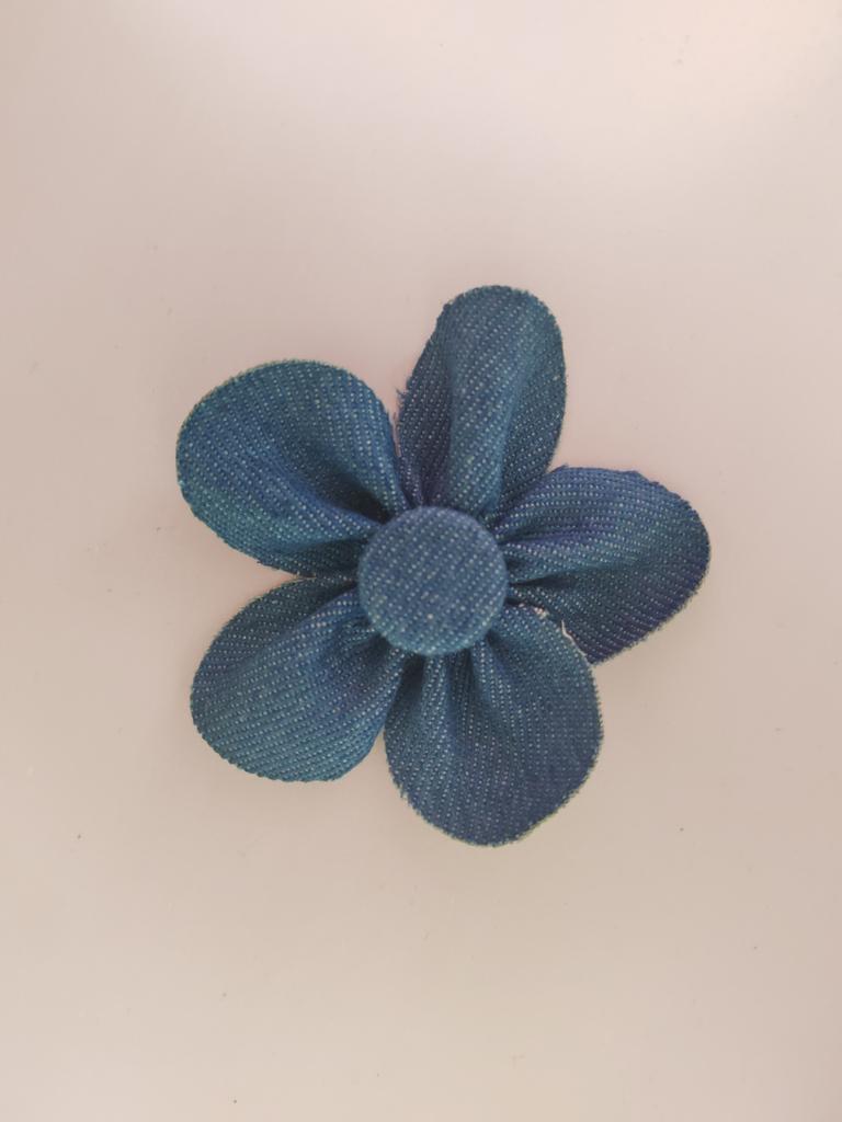 Neue Mode Retro Denim Stoff 8cm Blumen Accessoires DIY handgefertigt Kleidung Schuhe und Hüte Taschen Accessoires Zubehör