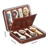 Delesys 2/3/4/8 Slots Embedded Portable Travel Storage Bag For Watch/Daily Necessities Storage Box Leather Zipper Watch Box