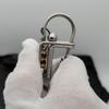 Stainless Steel Handicraft Key Card Bag Ring Buckle Pendant Matte Color Bead Trinket Car Keyring Creative Gift Small Decoration