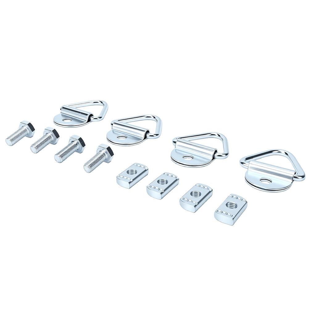 4 Sets Bed Rail Mounting Cleats Kit Truck Bed Tie Down Anchors D Rings Replacement for Frontier Titan Utili Track 2004
