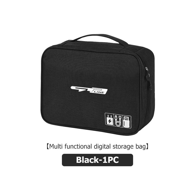 BCBCPD1 For KIA Large Capacity USB Data Line Charger Plug Storage Bag Waterproof Digital Organizer K5 K2 Rio Optima Sportage Venga