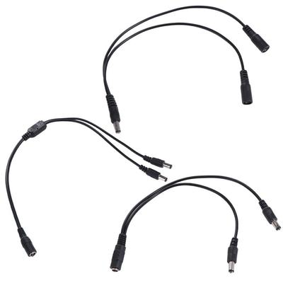 1 Male To 2 Female LED Power Cord One Drag Two Power Supply Line Extension Cable DC Power Splitter Connector Supply Adapter