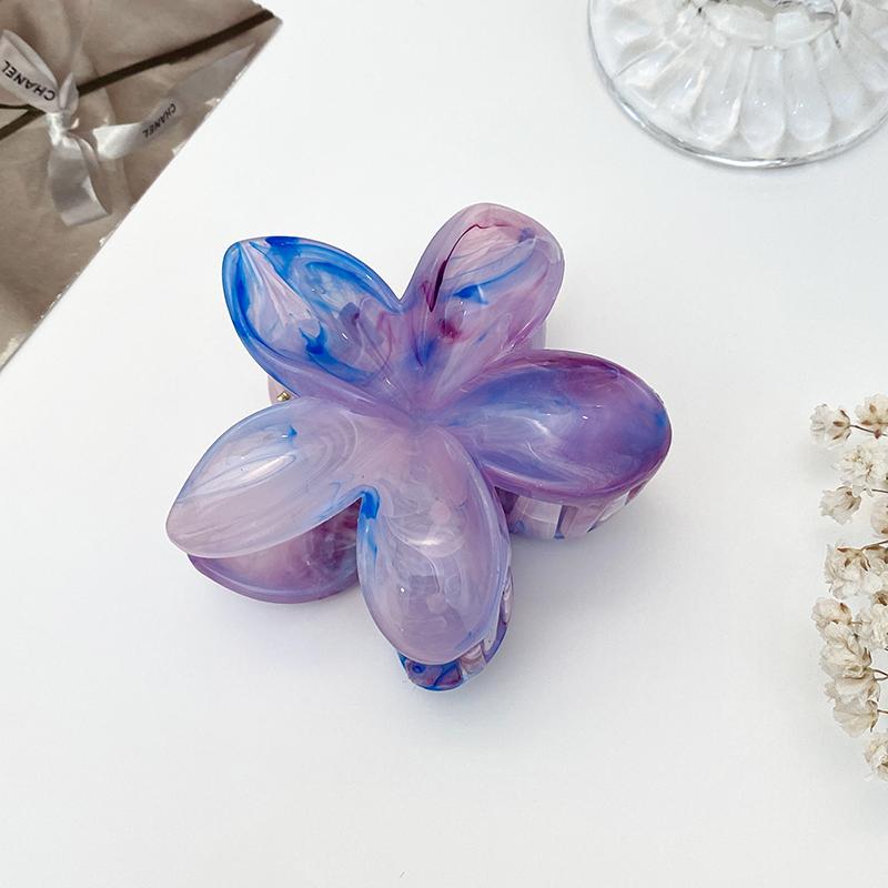 Gradient Flower Hair Accessories Set Beach Style Hairpins Flower Claw Clips Summer Flower Hairpins Hawaiian Style