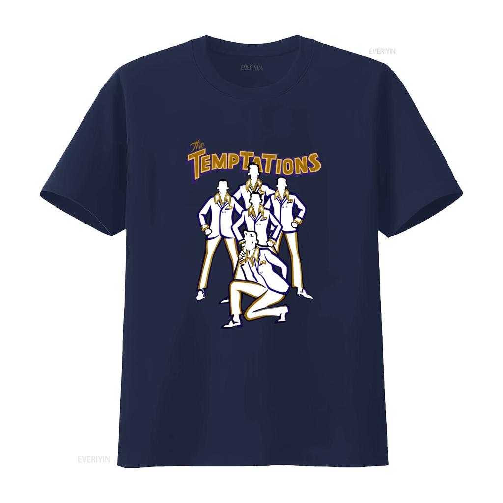 The Temptations Mens T Shirt Retro Soul Motown Band Artwork Funk Concert Music Legends Tour Merch Back to Front Album vintage
