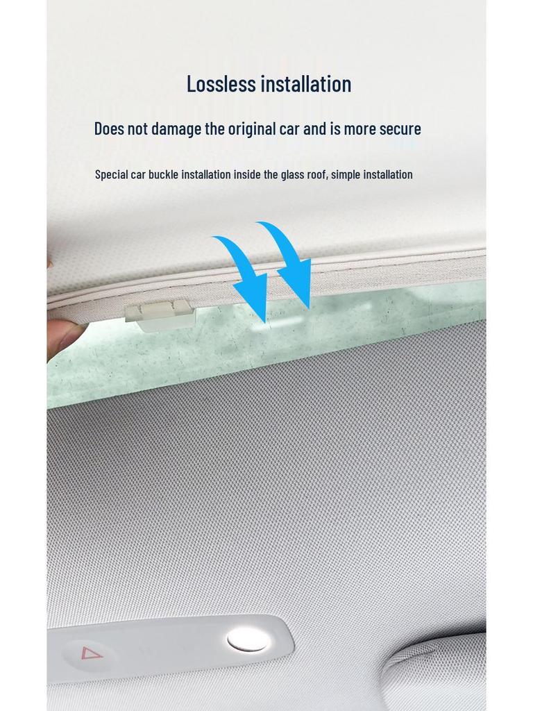 Tesla Model Y/3 Iridescentny Kryształ Lodowy Osłona Przeciwsłoneczna - Ochrona Szyberdachu i Izolacja Termiczna