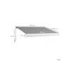 Store motorisé - Outsunny 4m - Aluminium gris clair - Télécommande et manivelle - Inclinaison réglable