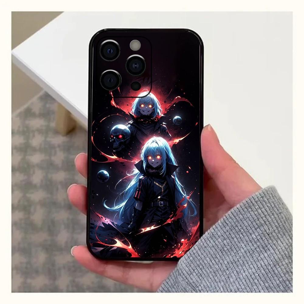 T-Tensei Slime R-Rimuru Anime Handyhülle Für Apple iPhone 15,14,13,12,11,Pro,X,XS,Max,XR,Plus,Mini Weiche Schwarze Hülle