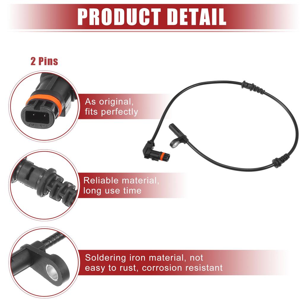 ACROPIX MERCEDES-BENZ Compatible SL-C300 R172 L4 2.0L Front Right ABS Sensor No.1725400017/1729056101-1 Pack