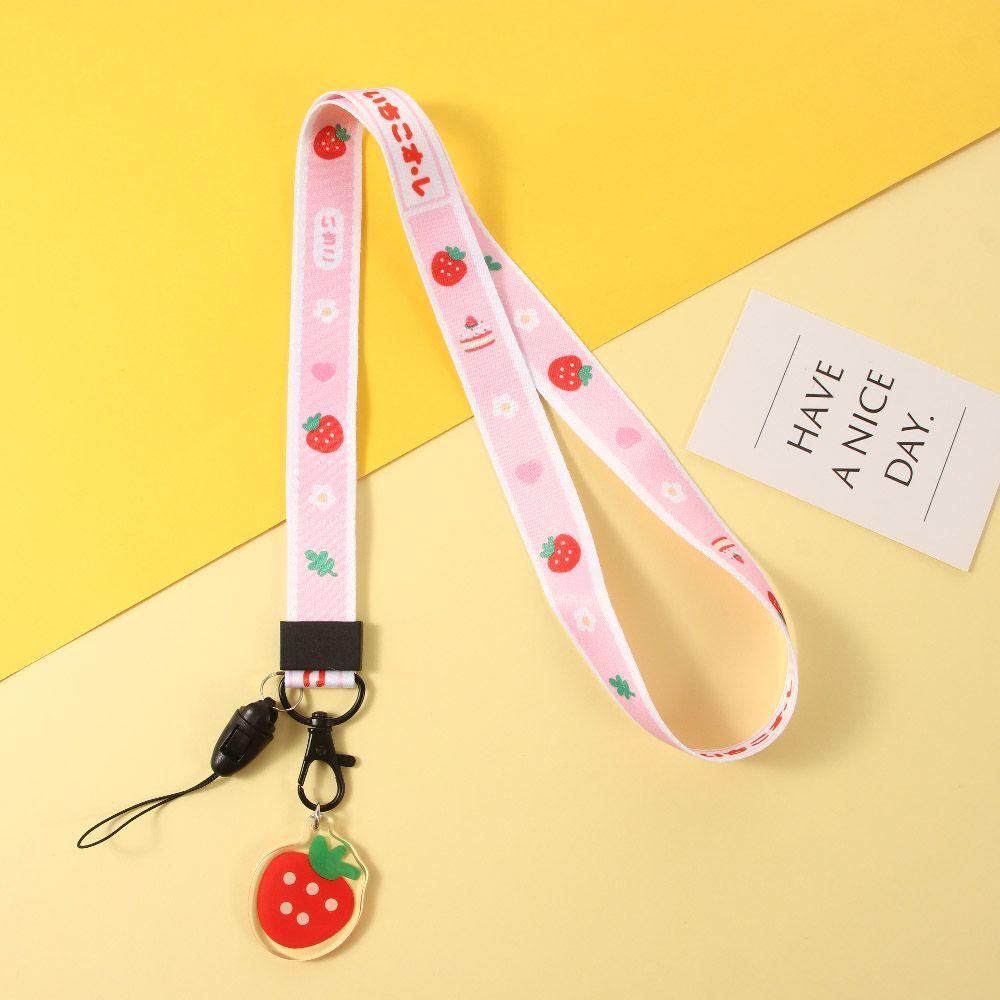 Fruit Lanyard Hang Rope Neckband Lanyard ID Card Holder Lanyard Mobile Phone Straps Keychain Lanyard Mobile Phone Accessories