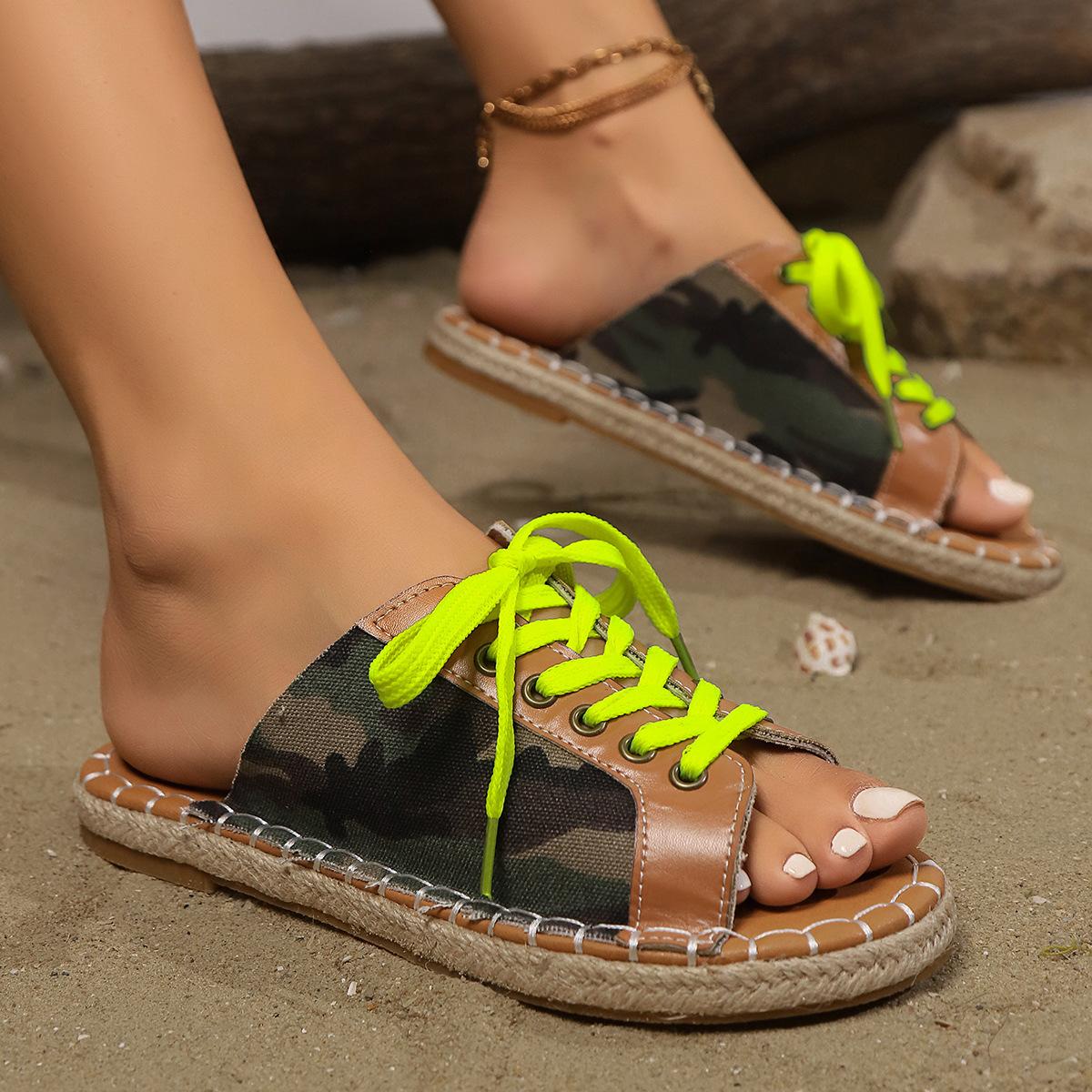 

Большие тапочки на танкетке, летние, новые, подходящие по цвету, классные тапочки с рыбьим ртом, классные пляжные тапочки Shake Line 36 армия зеленый