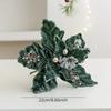 2025 Christmas High-end Flannelette Simulation Flower 28cm Golden Champagne Christmas Tree Decoration Flower Arrangement