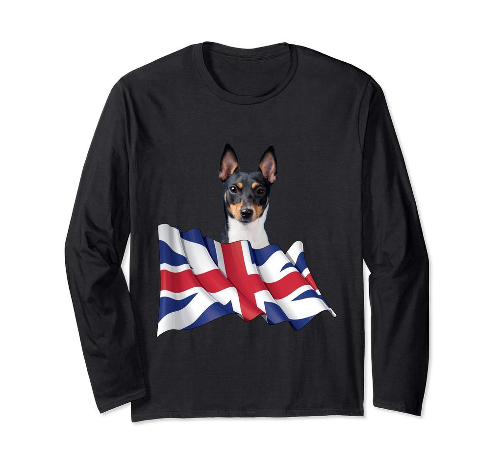 Union Jack Flag Dog Toy Fox Terrier Long Sleeve T-Shirt