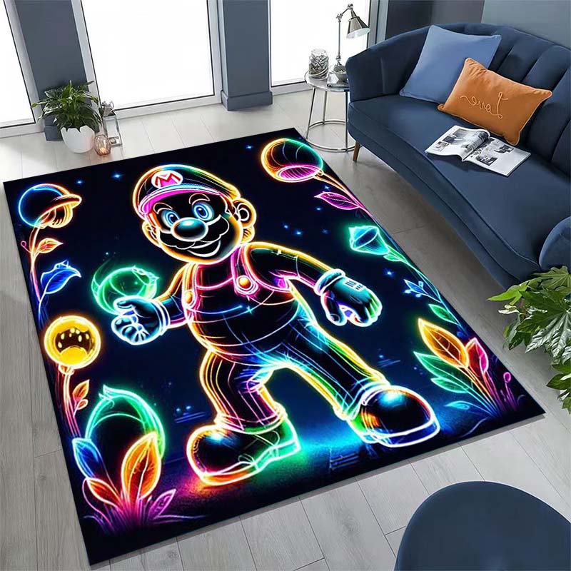 The New 2026 Super Mario Bros. Rug Is Suitable for Home Décor In Game Rooms, Bedrooms, Living Rooms, Sofa Areas, and More.