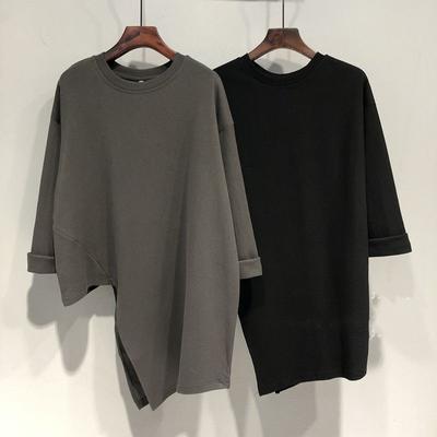 T-shirt à manches longues de couleur unie pour femme avec un design ample, couche de base unique pour femme au printemps et en automne, haut classique décontracté pour femme