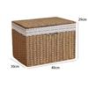 Large Capacity Foldable Storage Bin Plaid lining Laundry Storage Basket Multifunction Organizer