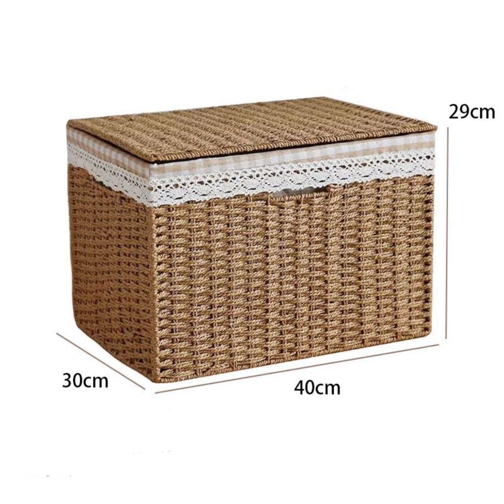 Large Capacity Foldable Storage Bin Plaid lining Laundry Storage Basket Multifunction Organizer