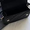 1pc Trendy Quilted Handbag with Adjustable Strap, Stylish Black Shoulder Purse for Women with Mini Coin Pouch, Crossbody Purse