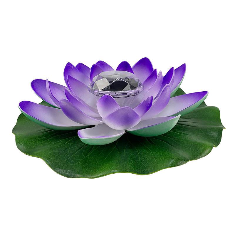 Solar LED Floating Lotus Light for Outdoor Pools and Courtyards