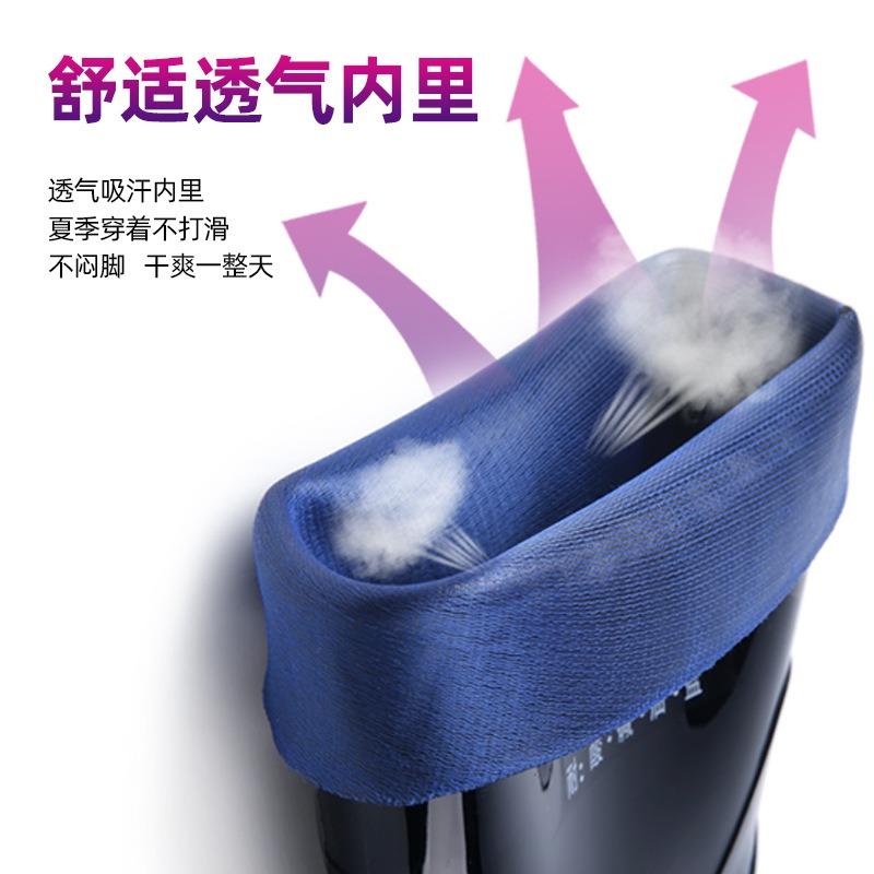 3 New Men's High-tube Rain Shoes 11 Black Thickened High-top Rain Boots Three-proof Labor Protection Water Shoes