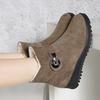 Snow Boots Women's Platform Cotton Shoes Women's New Thick Velvet Matte Short Boots Slippery Warm Versatile Cotton Boots Batch