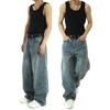 Retro Versatile Wide Leg Jeans Men's and Women's Spring and Summer New Loose Mopping Trousers American Casual Washed Straight Pants