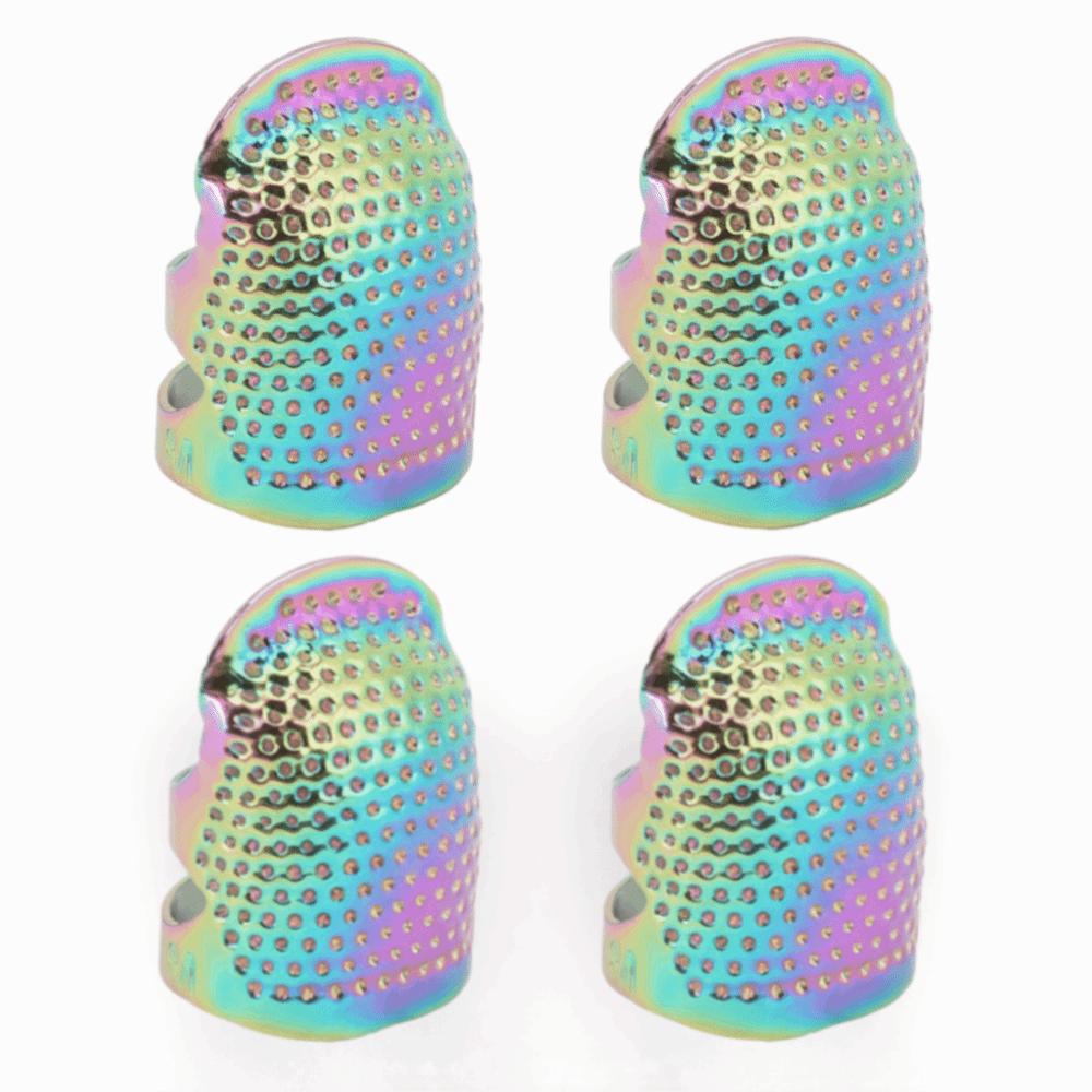 4Pcs Non-Slip Grip Adjustable Sewing Thimble Brass Metal Thimble  For Knitting