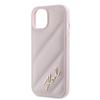 Karl Lagerfeld Klhcp14Spqdsmgp Iphone 14 / 15 / 13 6.1 Różowy/Pink Hardcase Diagonal Quilted Script