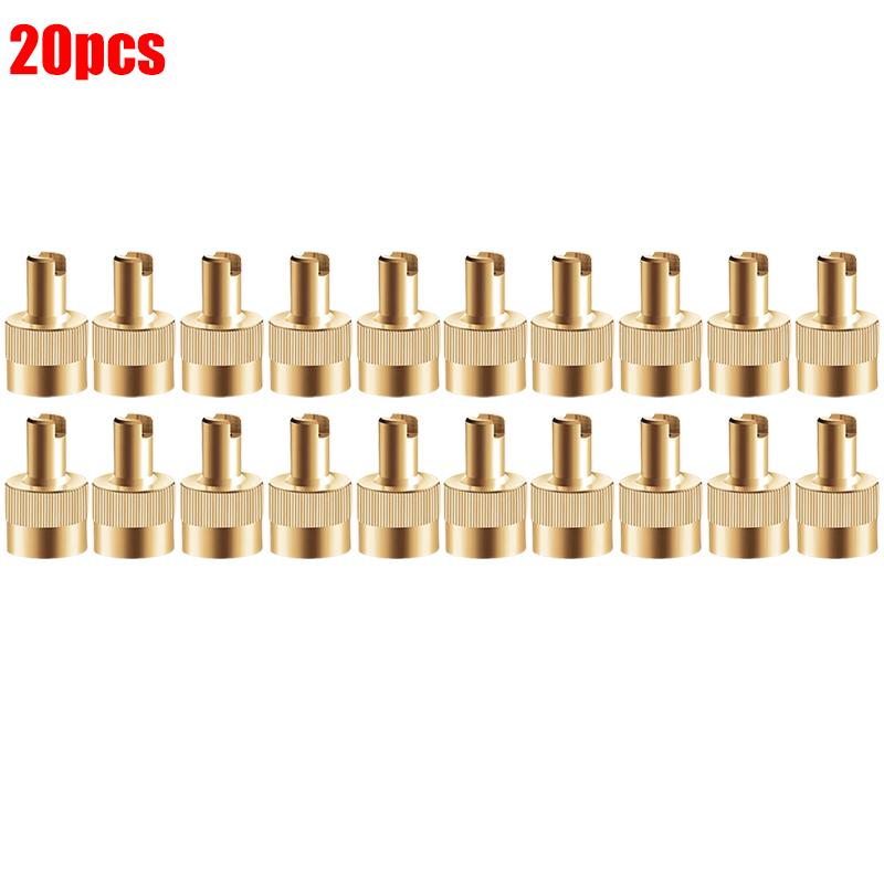10/40pcs Copper Slotted Head Tire Valve Stem Cap with Core Remover Tool for Auto Motorcycle Bike Tire Wheel Stem Air Valve Caps