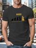 Camiseta Gráfica de Artes Marciales Aikido Evolution para Hombre, Casual, Manga Corta, Algodón Transpirable, Camiseta de Verano