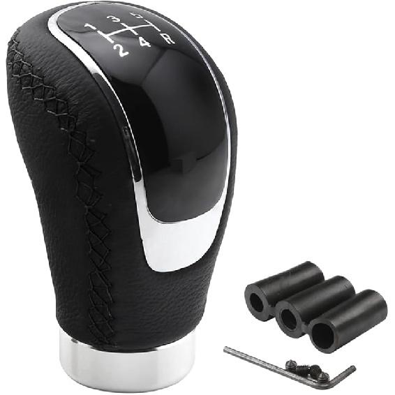 5 Speed Shift Knob, Weighted Manual Gear Shifter Knobs, Leather Gear Shifting Handle, Automotive Manual Universal Transmission, Interior Automatic
