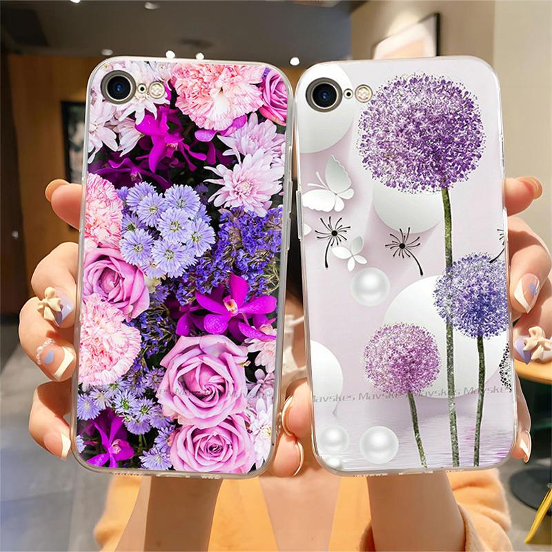 For iPhone SE 2020 Case Fashion Cartoon Soft TPU Back Cover For iPhone SE Clear Silicone Casing Protective Cases For iPhoneSE