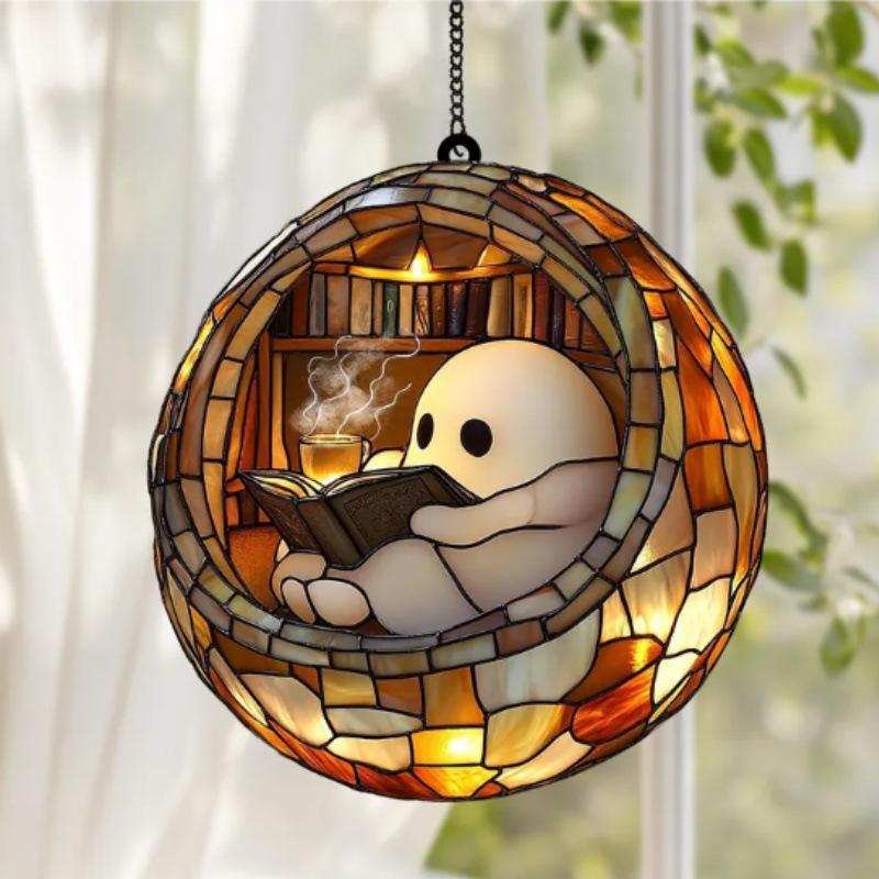 Acrylic Halloween Window Hanging Decor For Indoor Outdoor Fall Party Home Decoration Durable Unbreakable Design