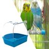 Scatola da bagno per uccelli, vasca sospesa, doccia per pappagalli per animali domestici, facile da pulire, con ganci