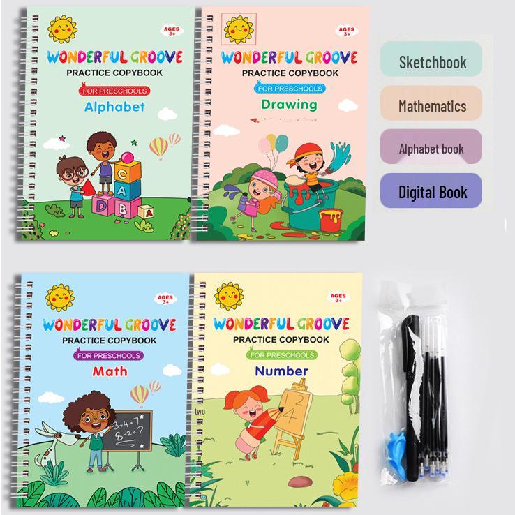 Magic Groove Practice English Handwriting Book for Kids - Fun Learning & Pen Control