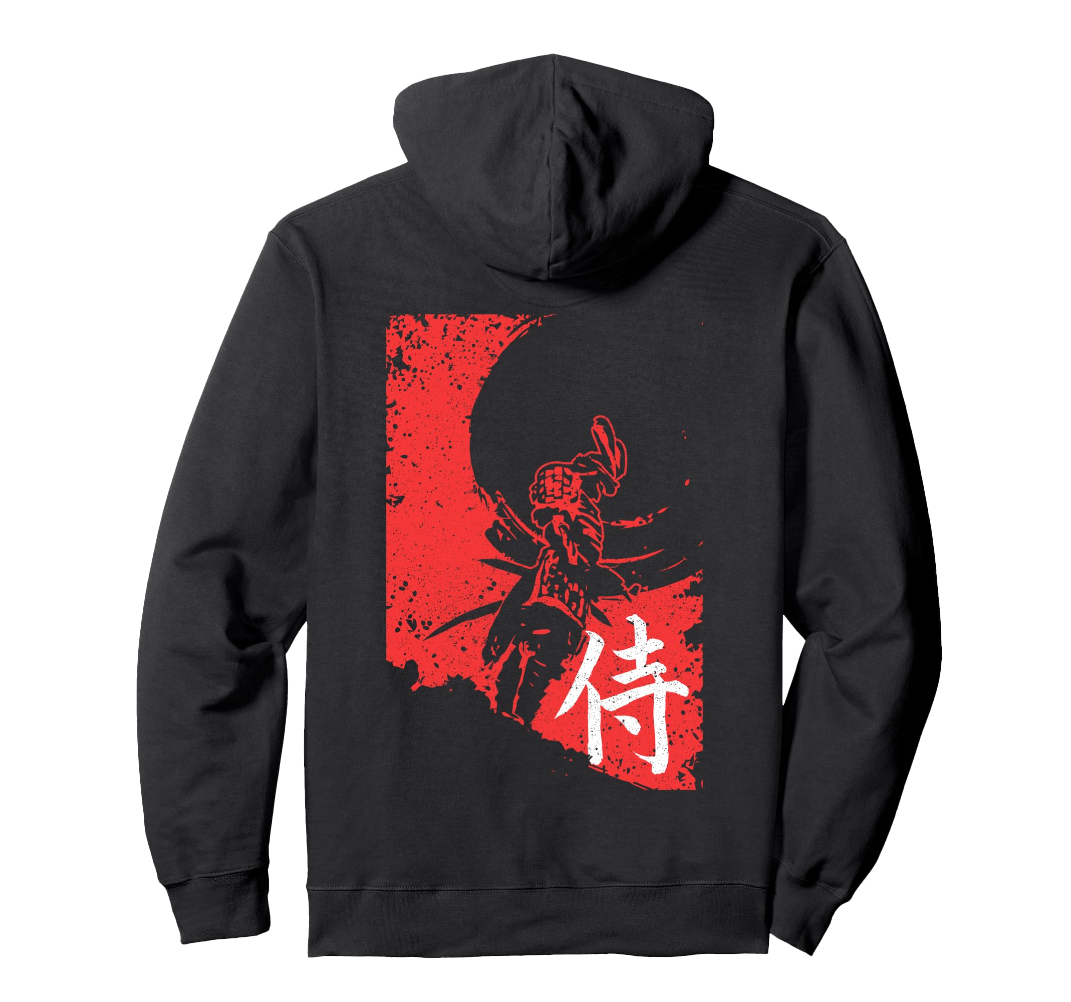 Retro Bushido Samurai Japanese Samurai Design Hoodie чёрный