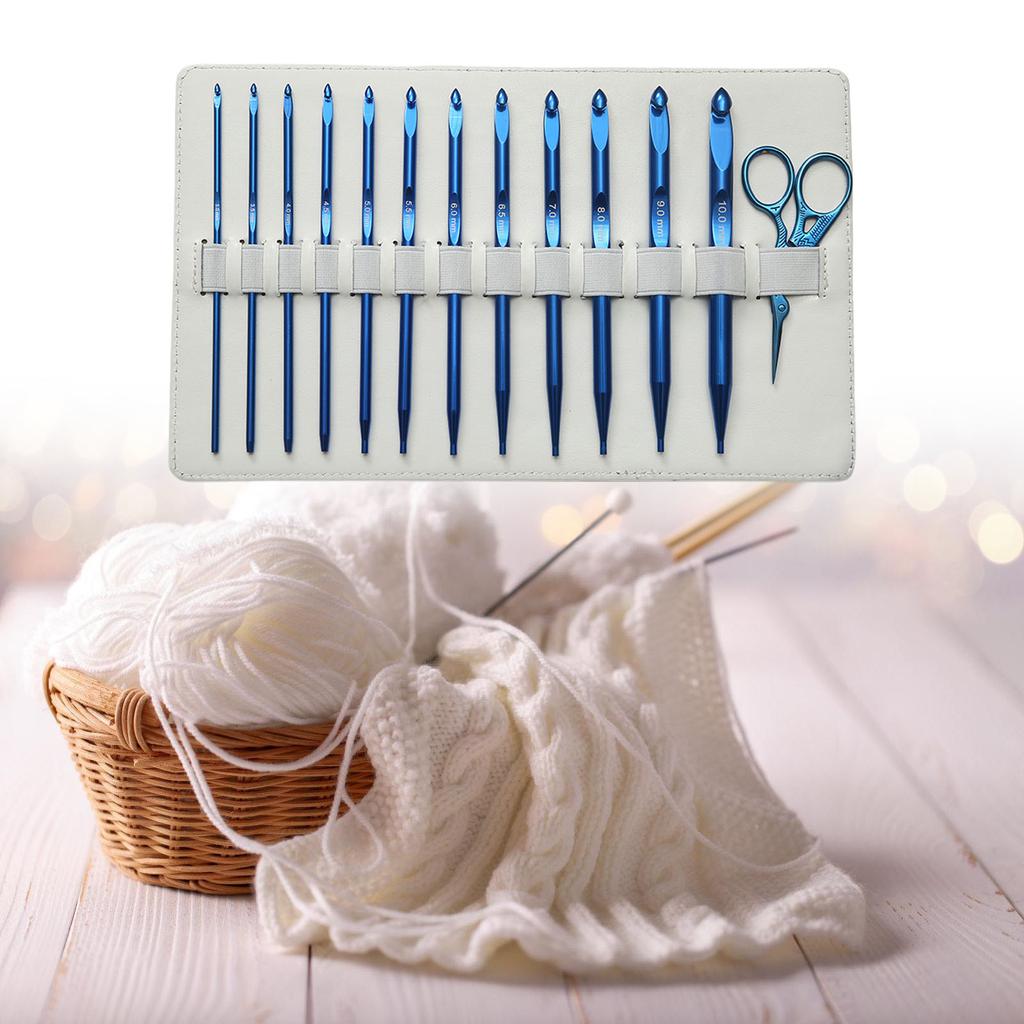 Interchangeable Circular Knitting Needle Tunisian Crochet Hook Set 3.0mm-10.0mm Carpet Crochet Hook Set with Storage Bag