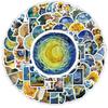 10/30/50/100pcs Retro Van Gogh Oil Painting Aesthetic Stickers Landscape Art Decals Decorative Guitar Diary Vintage Sticker