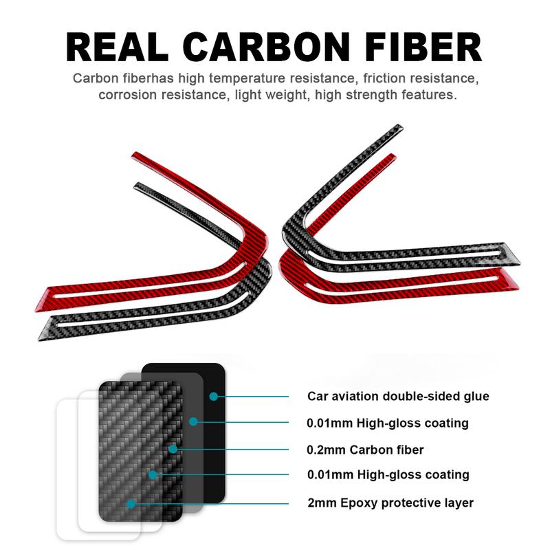 Real Carbon Fiber Car Door Speaker Cover Audio Frame Decoration Trim Sticker for BMW Z4 G29      Accessories