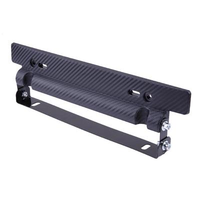 Universal Adjustable Car License Plate Holder Frame Bracket Car Number Racing Carbon Fiber Auto Front Mount Bumper Brackets