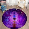Runder Meditations-Chakra-Muster-Teppich Yoga-Praxisbereich Teppich Innenbereich Heimdekoration Fußmatte