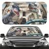 1Pcs Sunflower Heart Pattern Windshield Sunshade UV Rays Heat Blocker Keeps Vehicle Cool Unique Design Fit Sedans SUVs Trucks