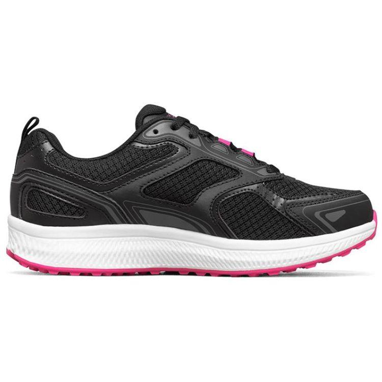 Skechers Go Run Comode Costanti Rete Sportiva Pelle Sintetica Traspirante Scarpe da Corsa Basse Sneakers Donna Nero Bianco 128075-BKPK