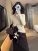 Women Crew Neck Long Sleeve Knit Top Slim Fit Solid Color Basic Layering Sweater For Autumn 2025