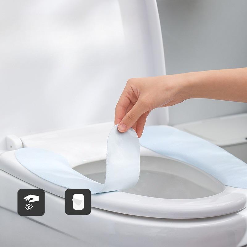 Household Adhesive Toilet Seat Cushion, Washable Enlarged Toilet Seat, Summer Toilet Seat Cushion